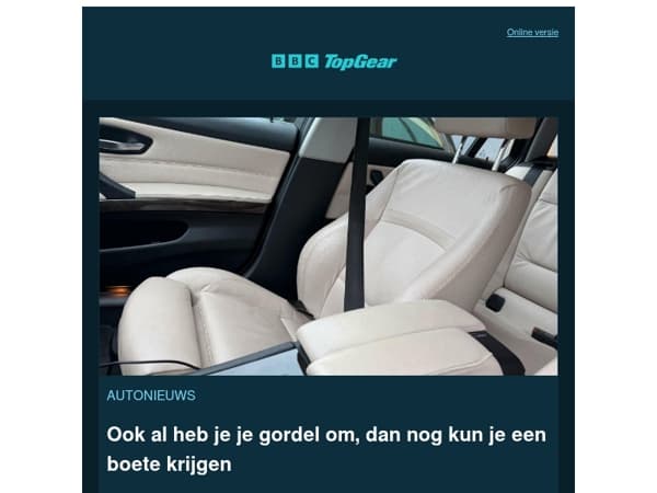 Ook al heb je je gordel om, dan nog kun je een boete krijgen