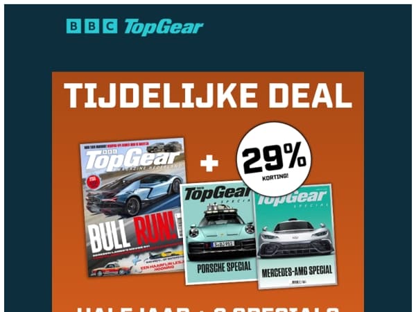 Jouw TopGear herfstdeal: 29% korting!
