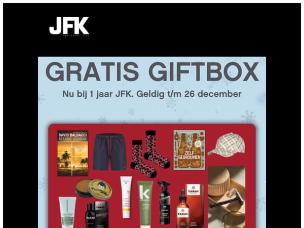 Laatste kans: JFK + giftbox met 58% korting