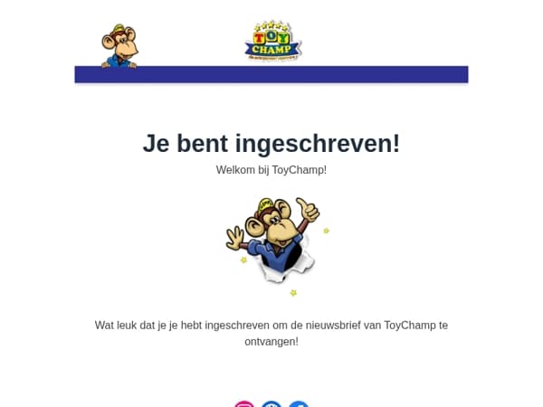 Je inschrijving is gelukt!