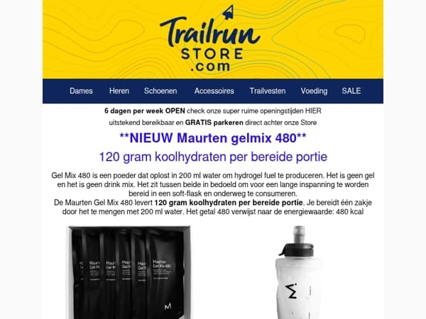 NIEUW Maurten gelmix 480 met 120 gram koolhydraten