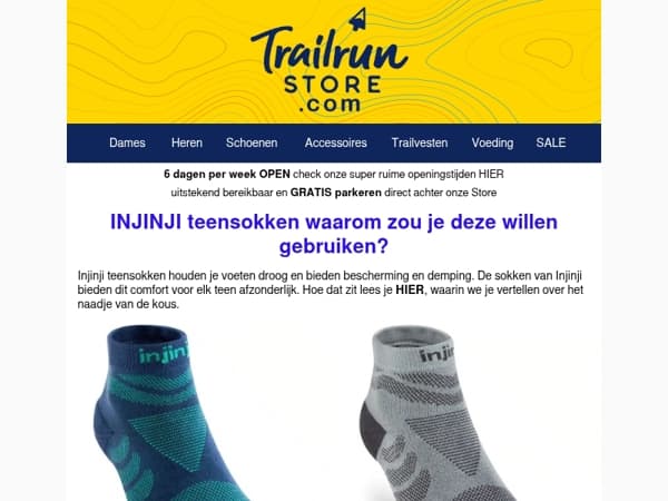 Nieuwe kleuren Injinji teensokken waarom zou je deze gebruiken?