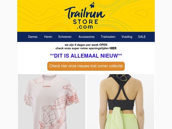 Onze nieuwe trail zomer collectie is binnen!