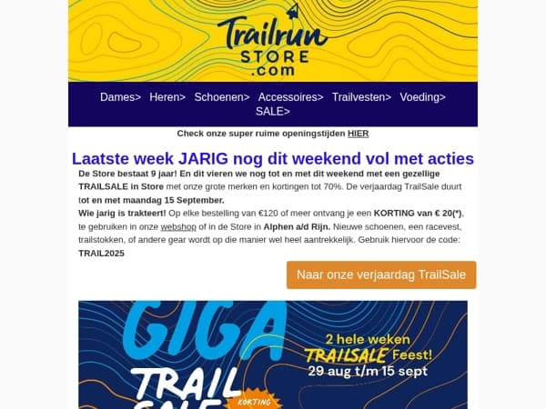 Laatste week JARIG nog dit weekend vol met acties