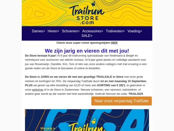 🏃‍♀We zijn JARIG en vieren dit met jou!🏃‍♂️