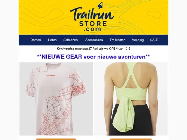 Nieuwe gear check onze Nieuwe trail zomer collectie