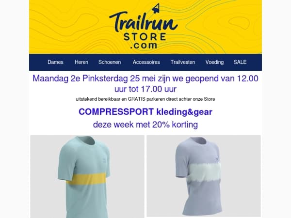 COMPRESSPORT trail kleding&gear met 20% KORTING