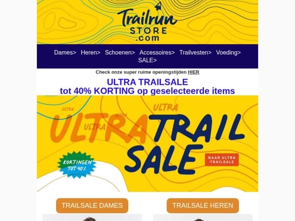 ULTRA TRAILSALE tot 40% korting