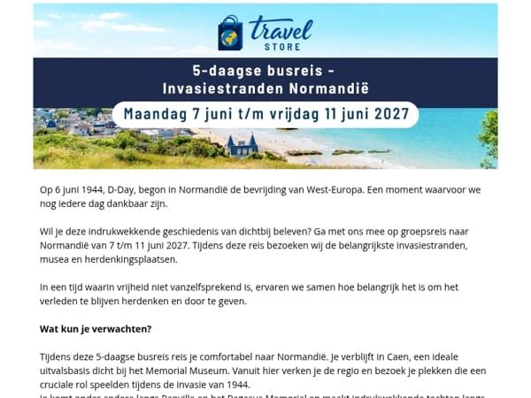 Ga je met ons mee naar Normandië?