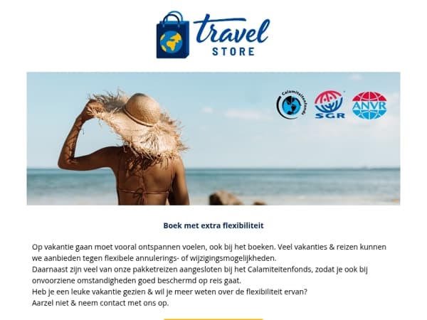 Boek je vakantie met flexibiliteit