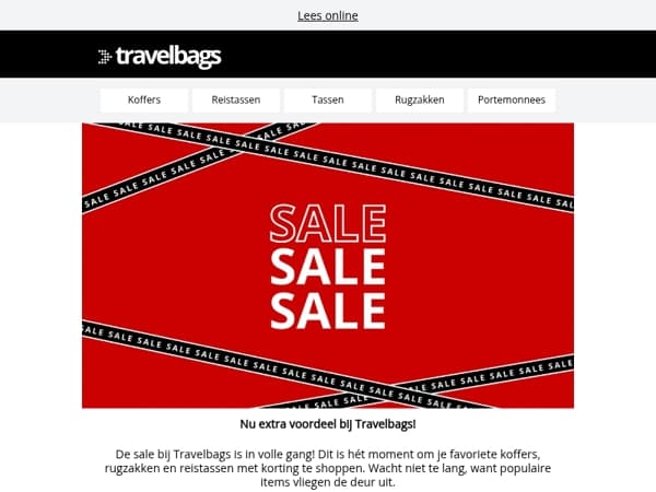 ‼️ SALE bij Travelbags