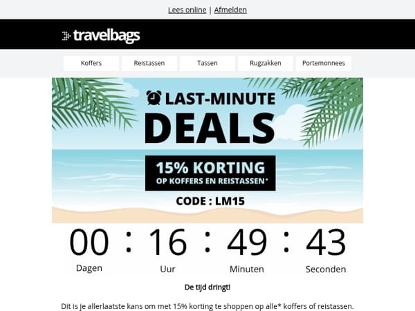 ⏰ Laatste kans op 15% korting!