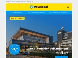 Van der Valk Haarlem nabij het strand v.a. 60 | 8-daagse winterzon cruise Zuid-Europa v.a. 699