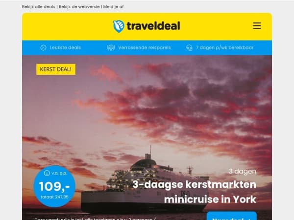 3-daagse kerstmarkten cruise York v.a. 109 | 4*-hotel in de Achterhoek + ontbijt v.a. 62,50 p.p.! 😱