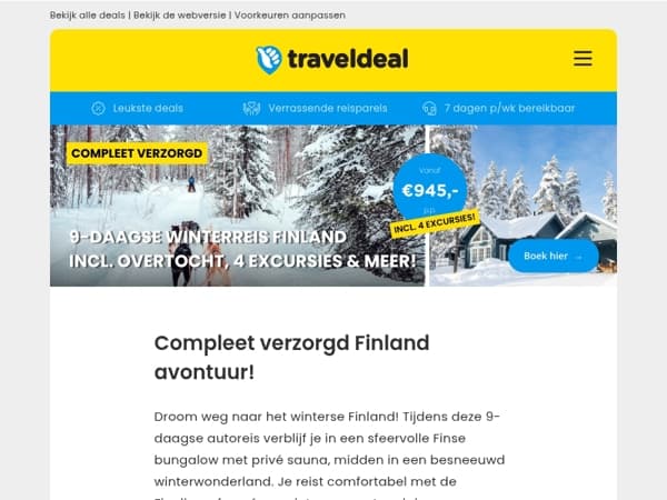 ❄️ Beleef de ultieme winter in Finland + 4(!) excursies – vanaf €945 p.p.!