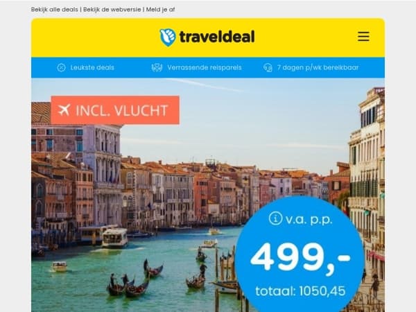 Alles-in-1-Deal: VENETIË! 😱 + excursie & meer v.a. 499 | LUXE 4*-Hilton Hotel Luxemburg + ontbijt v.a. 49,50 p.p.!