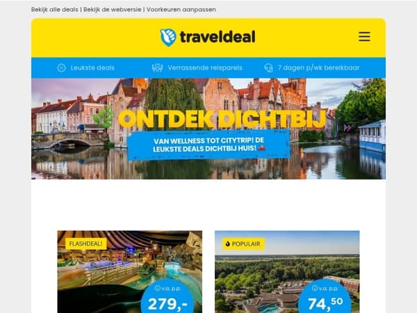 Van wellness tot citytrip! Dit zijn de LEUKSTE deals dichtbij huis! 🚗