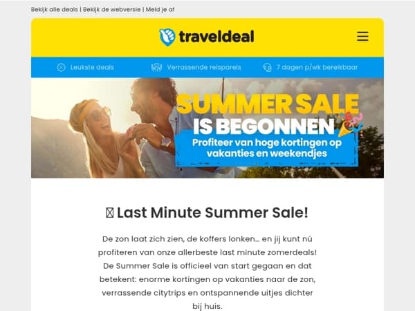 ⏰ Last Minute Summer Sale! ☀️ – Deze deals vliegen de deur uit: OP=OP!