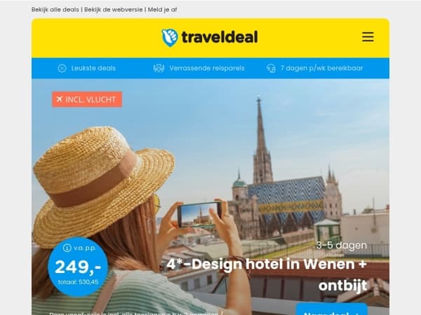 3x GEWELDIGE Citytrips! ☀️ 4*-Designhotel Wenen 249 | Parijs v.a. 64,50 | Hilton Londen v.a. 239 p.p.!