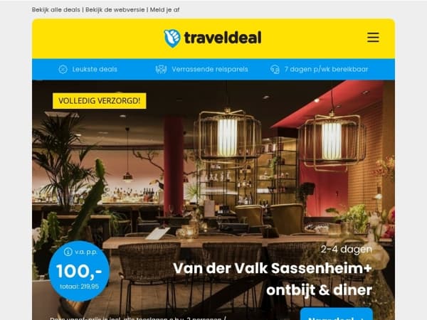 🌊🍽️ Van der Valk Sassenheim bij Noordwijk + ontbijt & diner v.a. 100 | 4 dgn 4*-hotel Trouville sur Mer + ontbijt v.a. 117 p.p.!