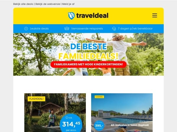 Familiedeals! 💚 LAATSTE KANS: Beekse Bergen | Slagharen | All-inclusive Frankrijk & MEER! 🔥