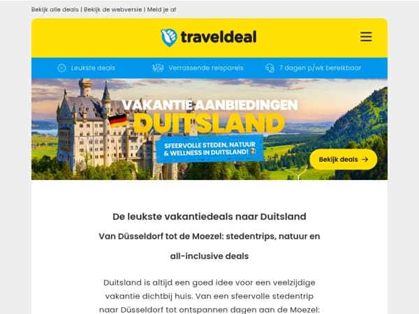 Vakantieganger, ontdek onze allerbeste deals naar Duitsland! 🇩🇪