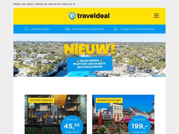 NIEUW BINNEN! 😍 Van der Valk Molenhoek | All-inclusive aan de Rijn of Mallorca | Zeeland & meer!