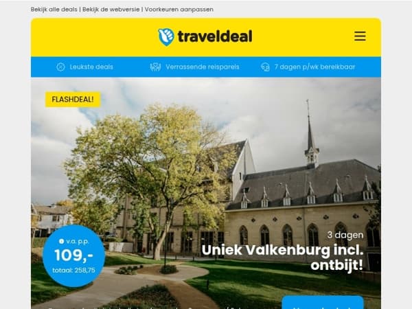 3 dagen kloosterhotel Valkenburg + ontbijt v.a. 109 | Lapland Deal: incl. excursies, volpension & meer v.a. 1099 p.p.!