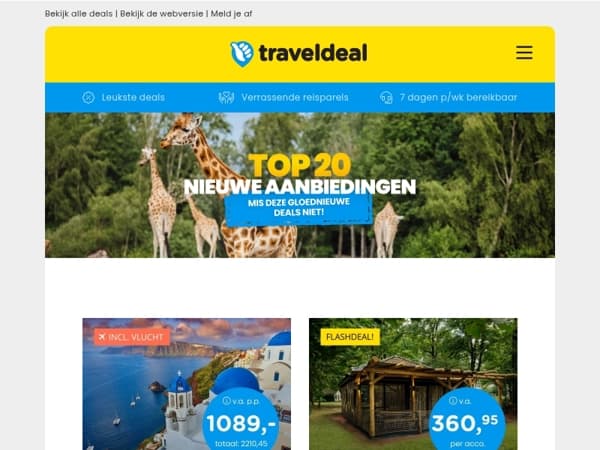 Top 20 nieuwe aanbiedingen! 💎 Cruise Italië & Griekenland | Beekse Bergen | Callantsoog & meer!