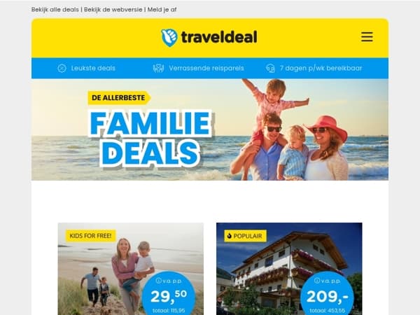 De ALLERBESTE familiedeals! 👉 Familiekamers met HOGE kinderkortingen! 🎉