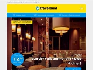 🔥 Van der Valk Gorinchem + ontbijt, diner & VUE bioskaartje v.a. 113 | 4 dgn ALL-INCLUSIVE Bonte Wever v.a. 229 pp!