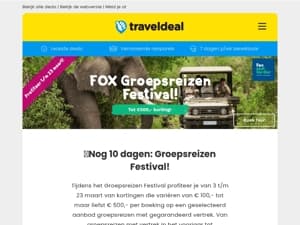 ⏰ nog 10 dagen: Groepsreizen Festival bij Fox! Groepsreizen Festival! 👉 Zuid-Afrika, Vietnam, Costa Rica & meer!