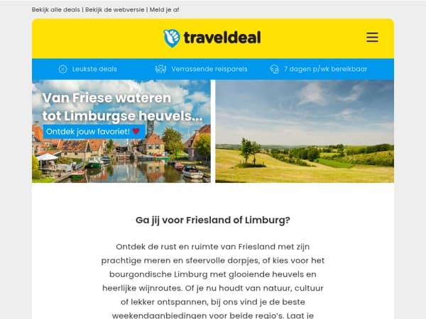 ⛵ Van het Friese water tot de Limburgse heuvels – ontdek de veelzijdigheid van Nederland! 💛