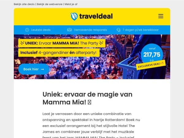 🎶 MAMMA MIA! The Party incl. 4-gangendiner & afterparty + LUXE hotel! ✨