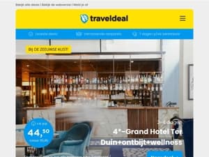 LUXE-DEAL! ⭐⭐⭐⭐ Grand Hotel ter Duin + ontbijt v.a. 44,50 | LUXE 4*-hotel op Chalkidiki + vlucht v.a. 359 p.p. & meer!