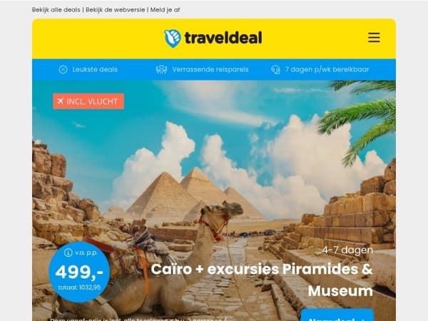 😱 Alles-in-1-Deal: CAÏRO! 🐫 | Incl. vlucht, transfer, ontbijt + excursie Piramides, Egyptisch Museum & MEER! 499 p.p.! 😱