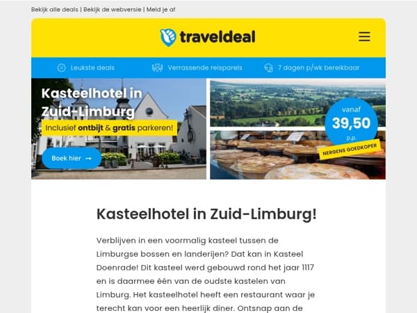 ⚡ Slechts €39,50! Overnacht in stijl in een 4*-kasteelhotel in Limburg + ontbijt 🍳