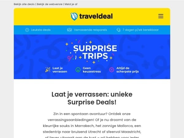 SURPRISE! 🎉 Scoor nu jouw Surprise Trip: Fletcher, Center Parcs, Mallorca & MEER! 🙌