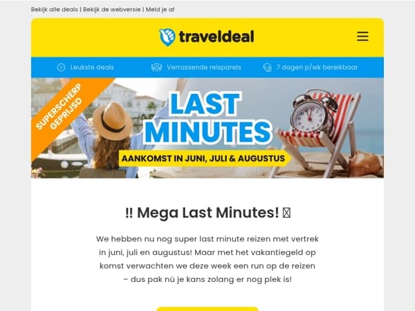 Vertrek in juni, juli of augustus – nú nog beschikbaar, maar niet lang meer! ⏰