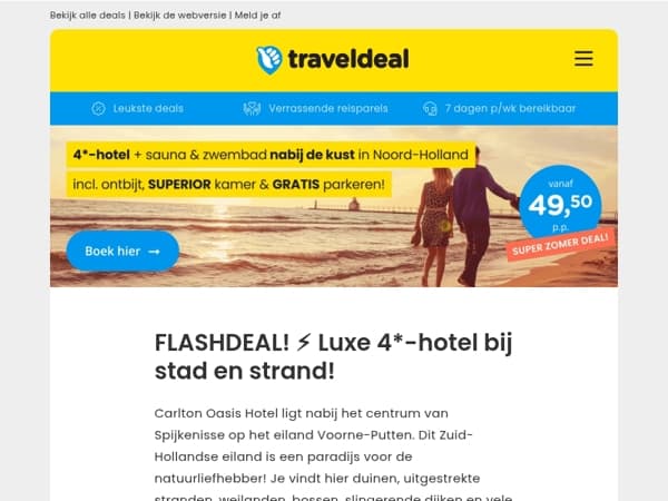 🔥 SALE: Luxe 4*-hotel nabij de kust in Zuid-Holland + ontbijt & SUPERIOR kamer v.a. 49.50 p.p.! 🏖️