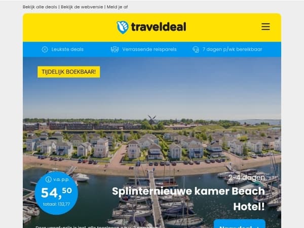 Laagste prijs! 🤯 SEA DELUXE kamer Zuid-Holland + ontbijt v.a. 54,50 | Luxe 4*-hotel op de Veluwe v.a. 44,50 | 3 dagen Delft + fietshuur & meer v.a. 116,50 p.p.!