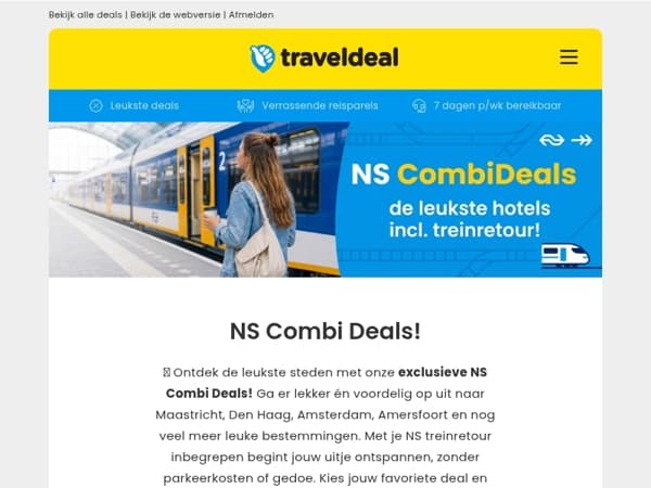 🚆 Ontdek Nederland voordelig met de NS Combi Deals!