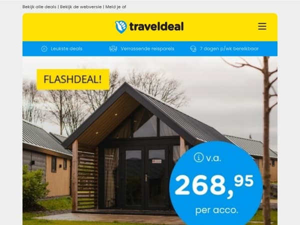 🏠 Tiny House in Limburg v.a. 268,95 per acco | 4*-hotel aan het Veluwemeer + ontbijt v.a. 62,50 p.p.!