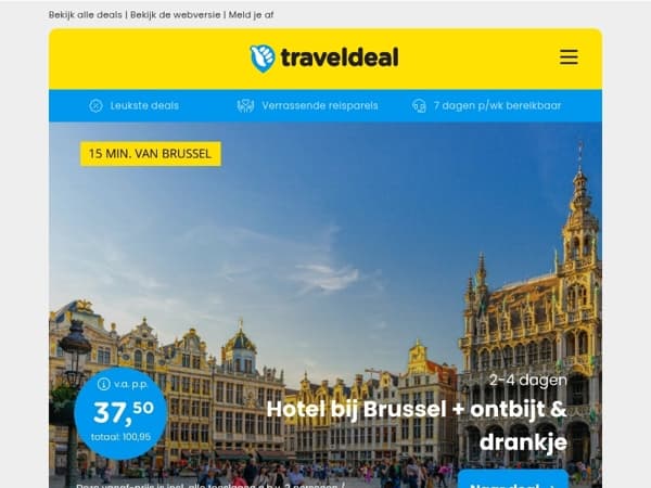 💫 Stedentrip Brussel + ontbijt & drankje v.a. 37,50 | 🎄 3 dgn kerstshoppen in Koblenz + diner v.a. 106 p.p.!