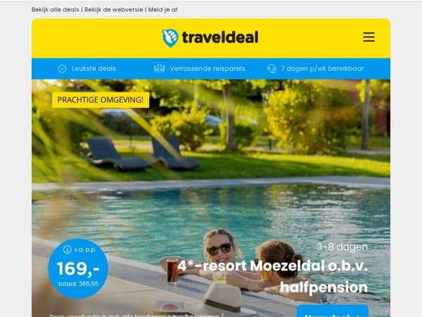 WOW! 💎 3-8 dgn halfpension in LUXE 4*-resort + wellness & zwembad in Moezeldal v.a. 169 p.p.!