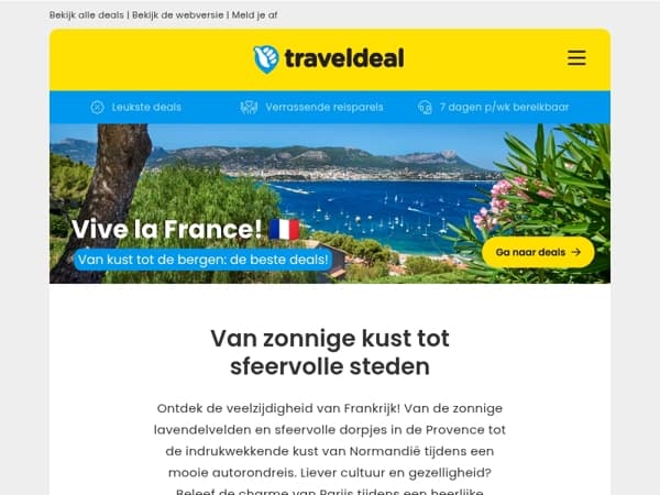 Vive la France! 🇫🇷 Van kust tot bergen: de beste deals!