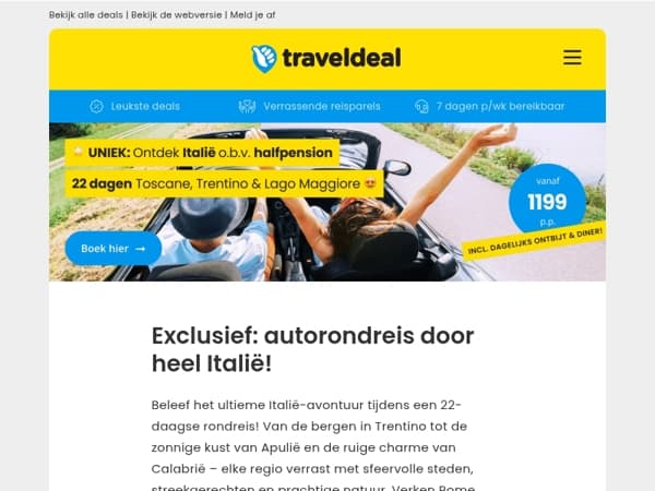 🗺️ Ontdek heel Italië in 22 dagen – compleet verzorgd v.a. 1199 p.p.! 🍝