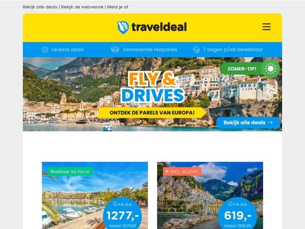 🚗 De mooiste Fly & Drives van Europa ✨ Amalfikust, Finland, Andalusië & nog veel meer! 😍