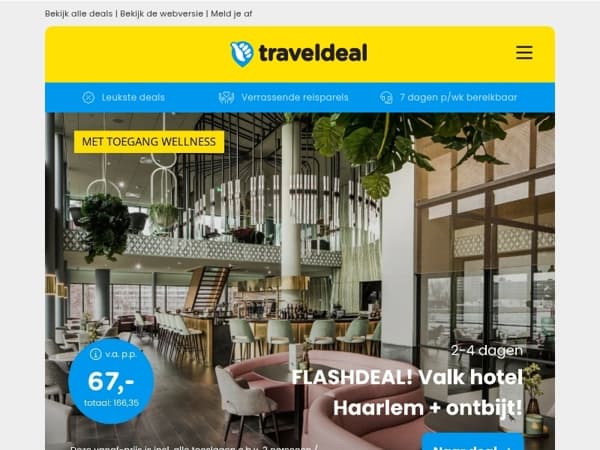 Profiteer nu van Van der Valk aanbiedingen! 🤩 Haarlem, Emmeloord & Gorinchem!