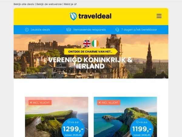 🏰 Schotse schoonheid, Engelse kust & Ierse charme ☘️